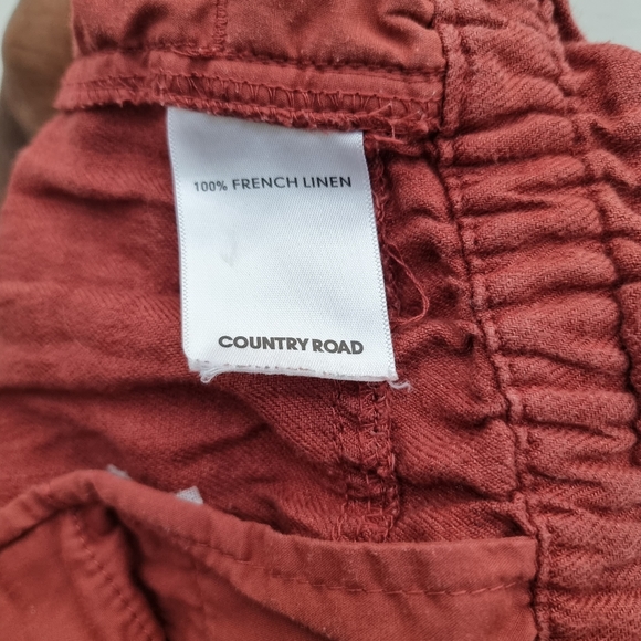Coutry Road Paperbag Linen Pants Size 12 - Picture 6 of 7